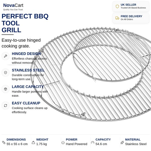 Weber inch grill hinged - 22.5,